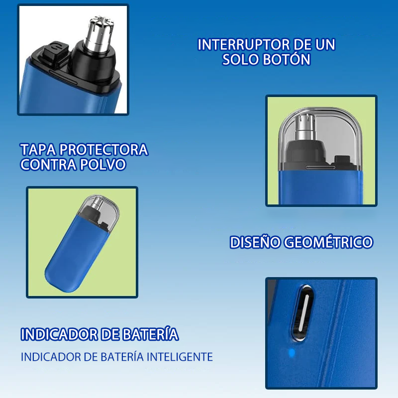 Recortador de vello nasal portátil