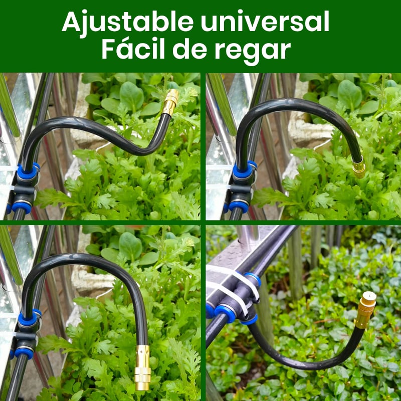Dispositivo de riego automático con rociador universal