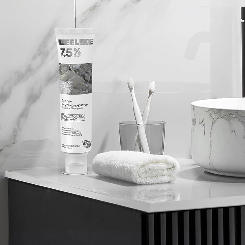 Pasta dental blanqueadora y reparadora con hidroxiapatita