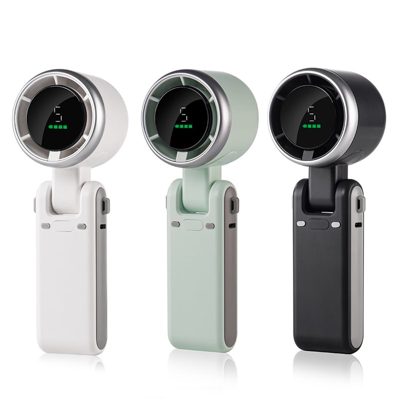 Ventilador de mano plegable de alta velocidad con turbina