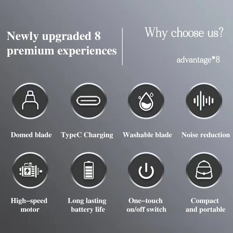 Recortador de vello nasal portátil