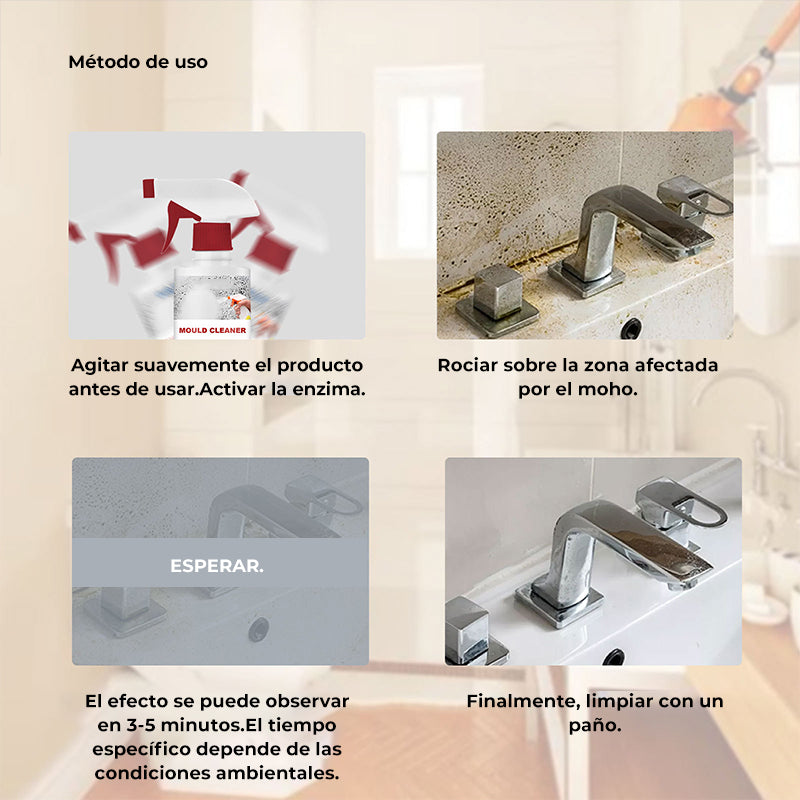 Espuma limpiadora de moho