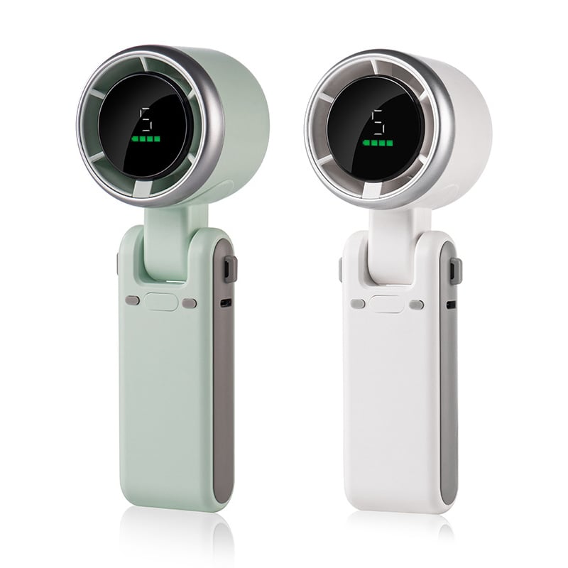 Ventilador de mano plegable de alta velocidad con turbina