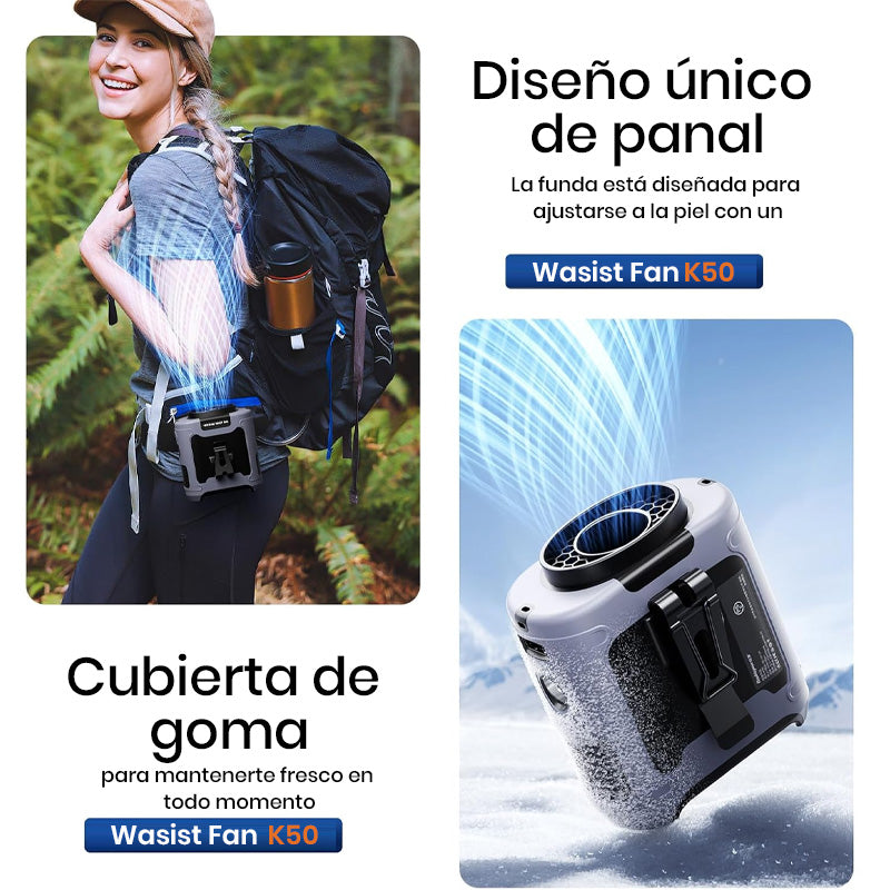 Ventilador recargable con clip para la cintura