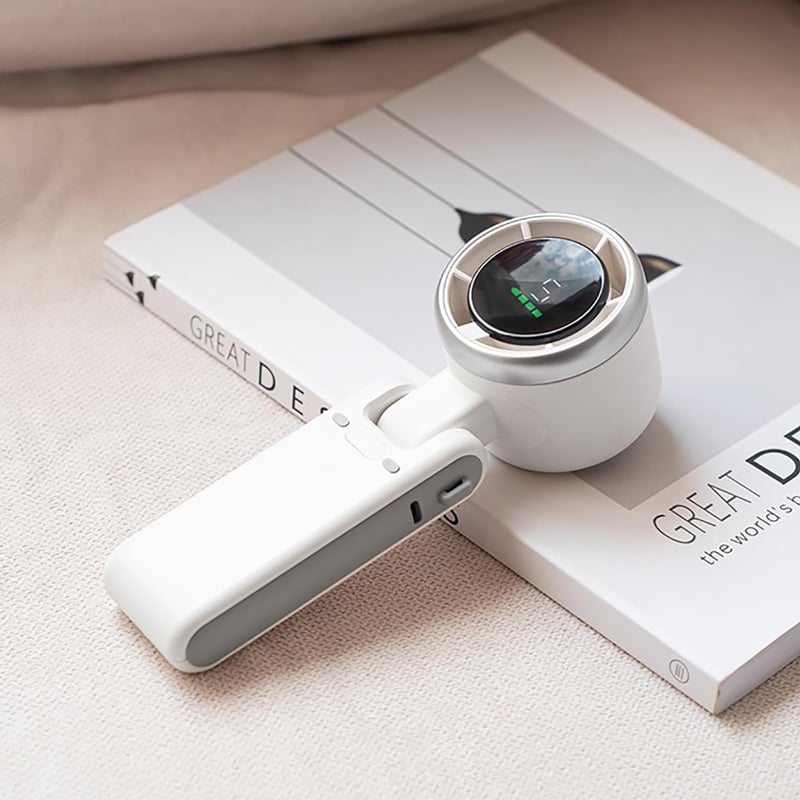 Ventilador de mano plegable de alta velocidad con turbina