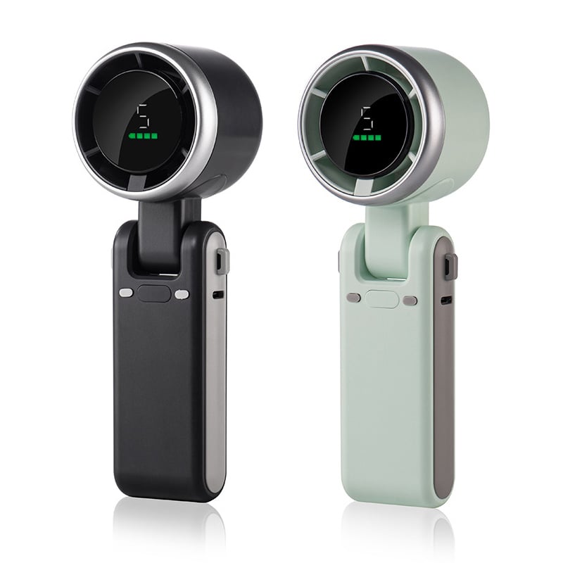 Ventilador de mano plegable de alta velocidad con turbina