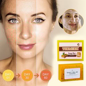 Pastilla de jabón de cúrcuma para la cara y el cuerpo
