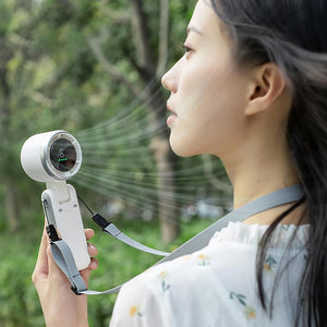 Ventilador de mano plegable de alta velocidad con turbina