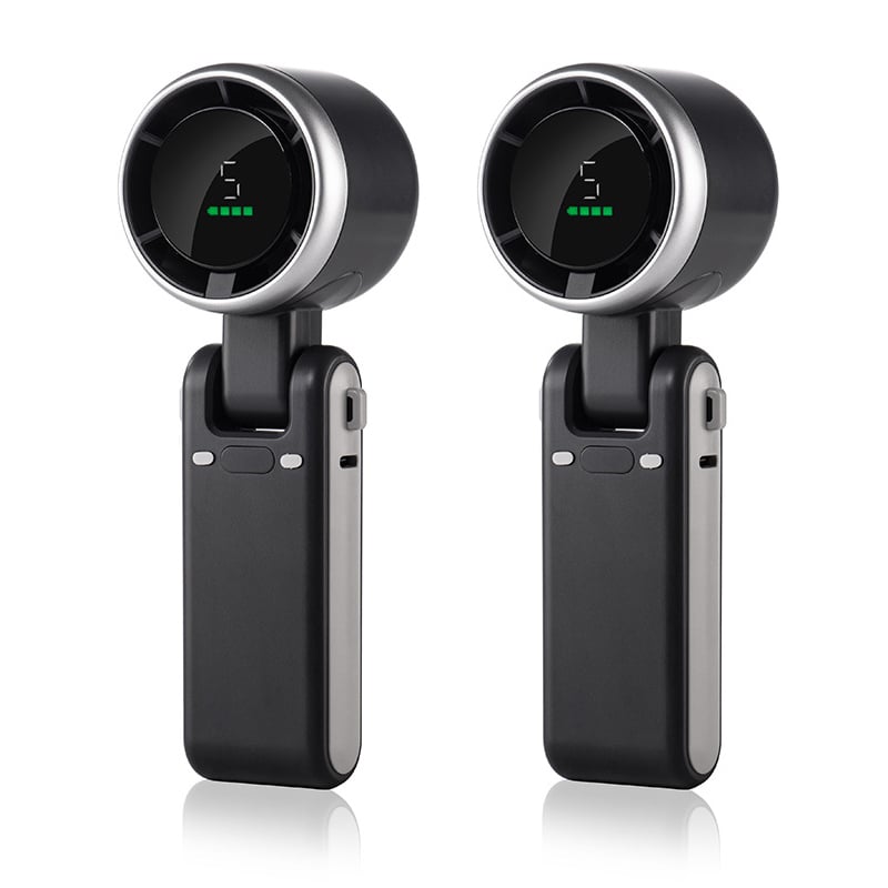 Ventilador de mano plegable de alta velocidad con turbina