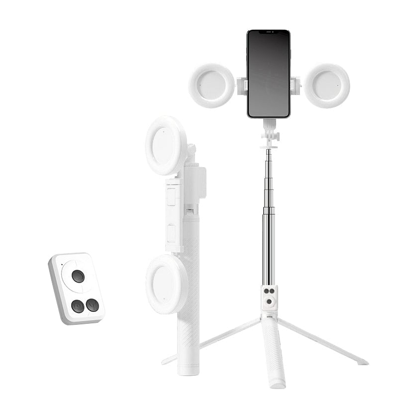 Palo Selfie 6 En 1 Con Luz De Relleno