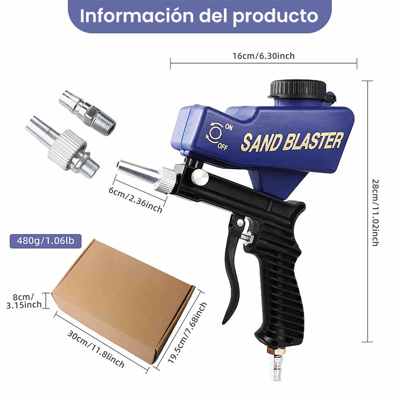 Pistola de Arena Portátil Antideslizante Sakerplus
