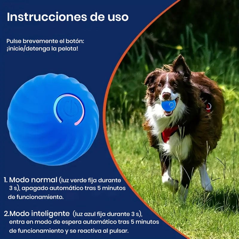 Juguete Eléctrico de Pelota Rodante para Mascotas