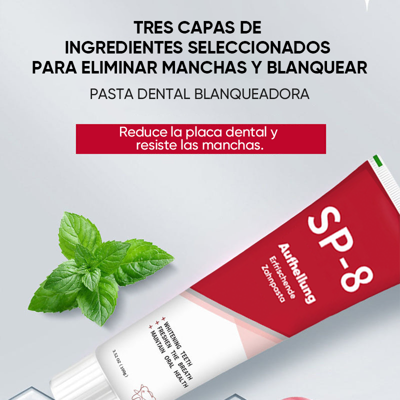 SP-8/SP-10 Pasta dental probiótica blanqueadora para la salud bucal