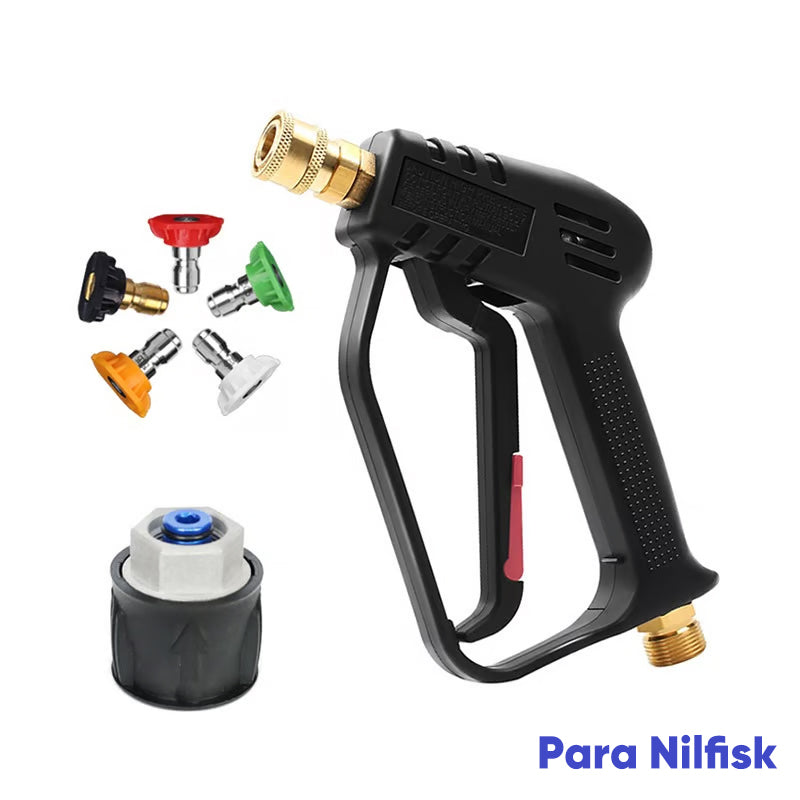 Pistola de Agua a Alta Presión con Boquillas para Lavado de Autos