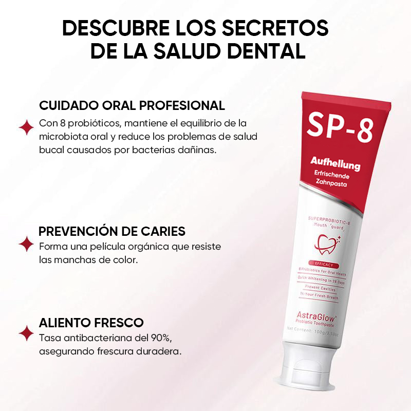 SP-8/SP-10 Pasta dental probiótica blanqueadora para la salud bucal