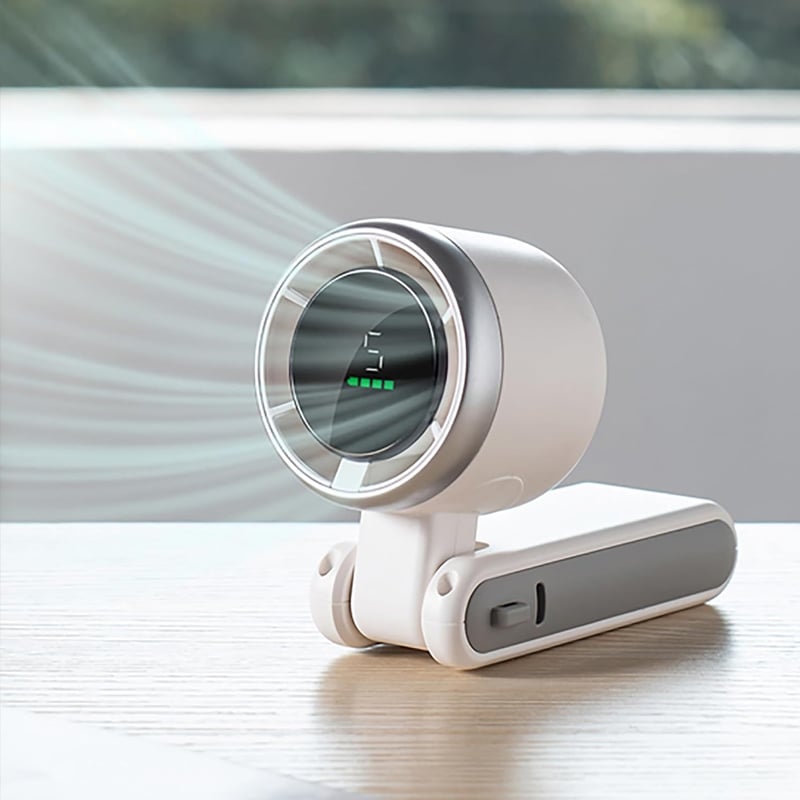 Ventilador de mano plegable de alta velocidad con turbina