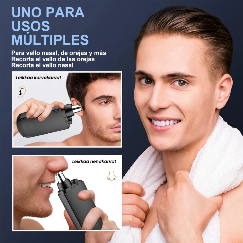 Recortador de vello nasal portátil