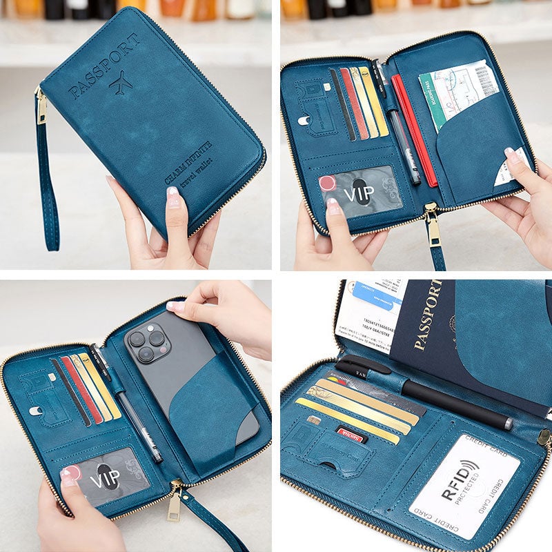 Billetera de Pasaporte RFID Multifuncional