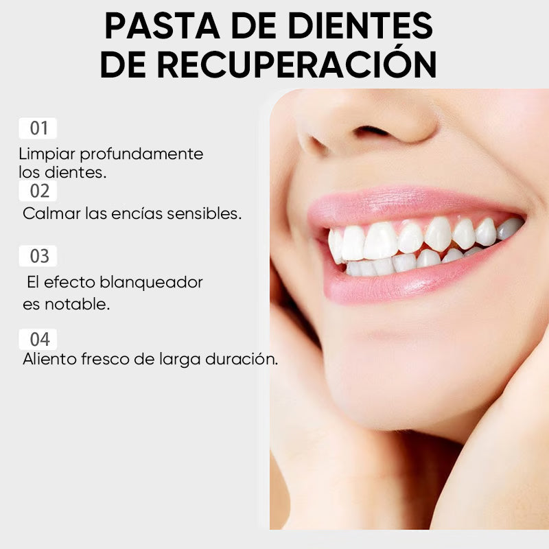 Pasta dental blanqueadora y reparadora con hidroxiapatita