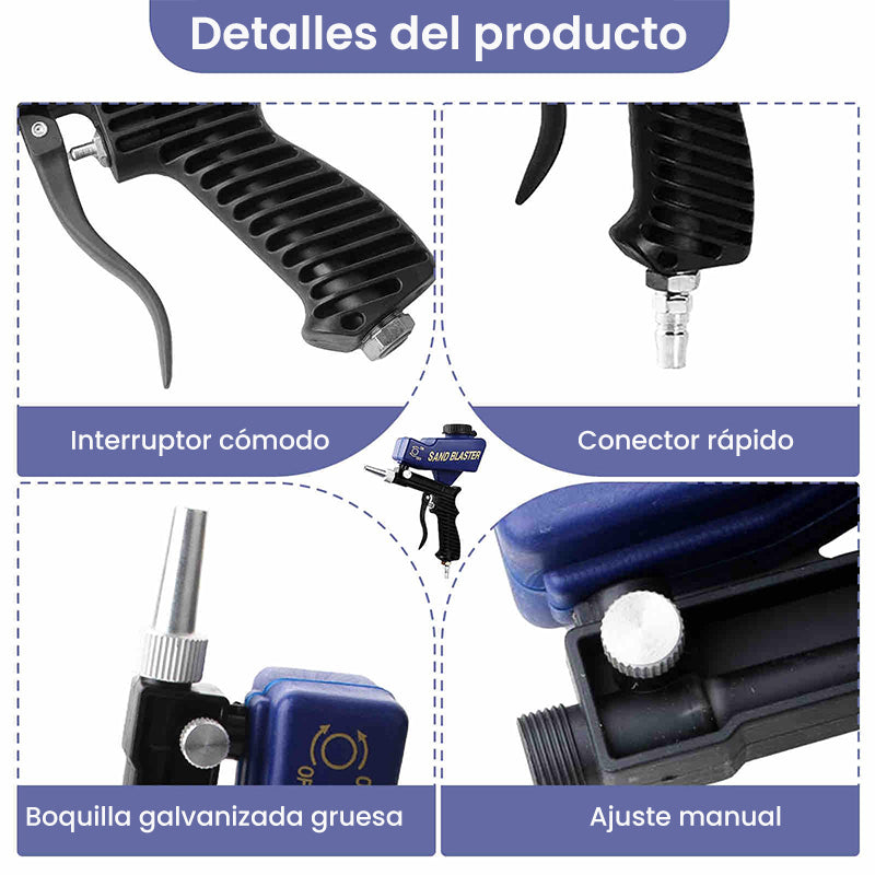Pistola de Arena Portátil Antideslizante Sakerplus