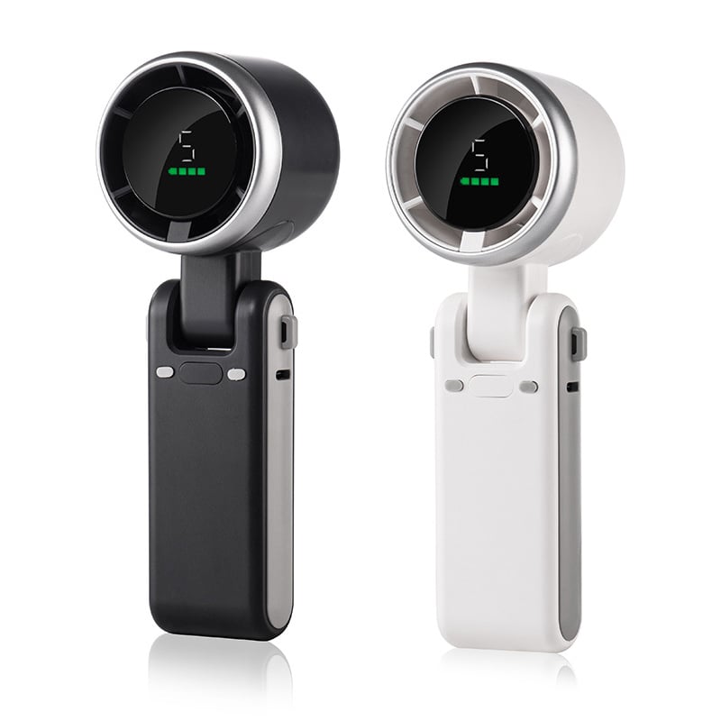 Ventilador de mano plegable de alta velocidad con turbina