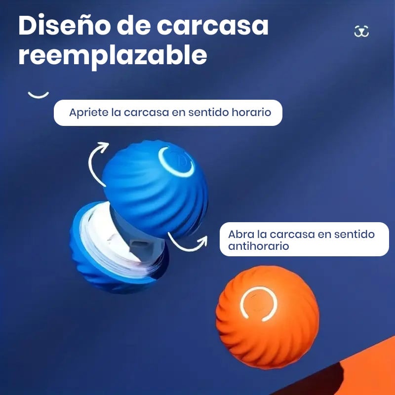 Juguete Eléctrico de Pelota Rodante para Mascotas