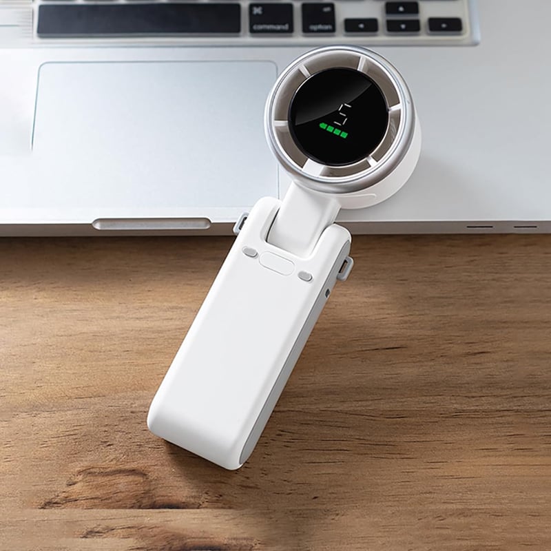 Ventilador de mano plegable de alta velocidad con turbina