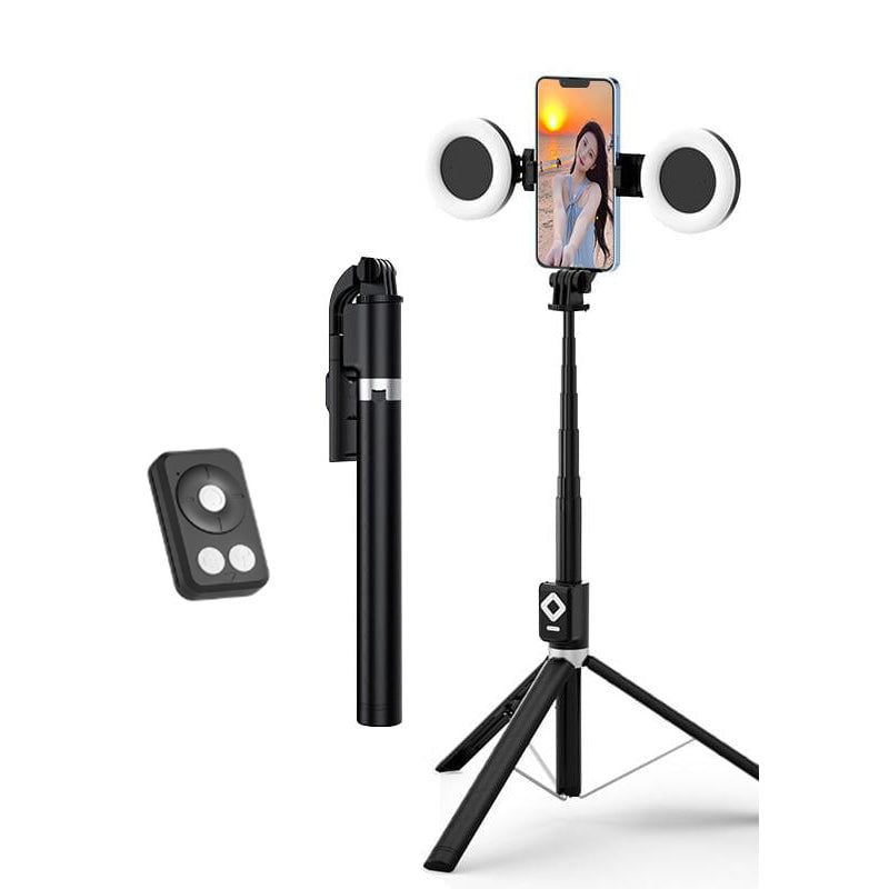 Palo Selfie 6 En 1 Con Luz De Relleno