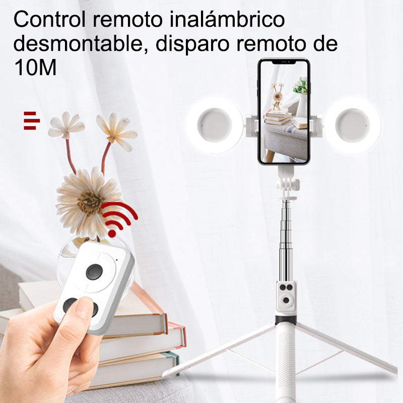 Palo Selfie 6 En 1 Con Luz De Relleno