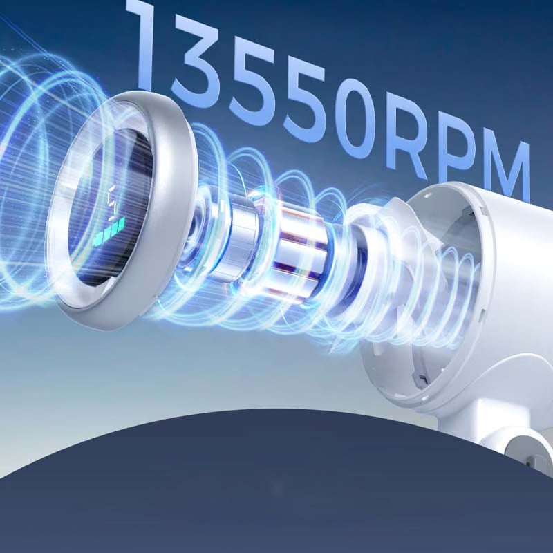 Ventilador de mano plegable de alta velocidad con turbina