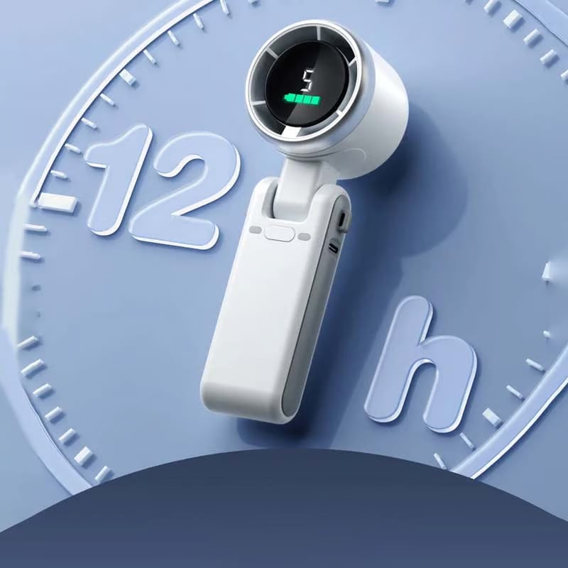 Ventilador de mano plegable de alta velocidad con turbina