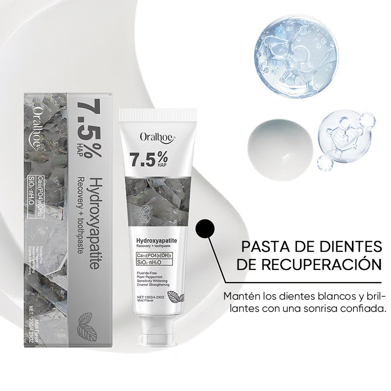 Pasta dental blanqueadora y reparadora con hidroxiapatita