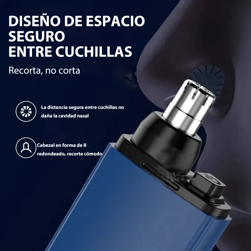 Recortador de vello nasal portátil