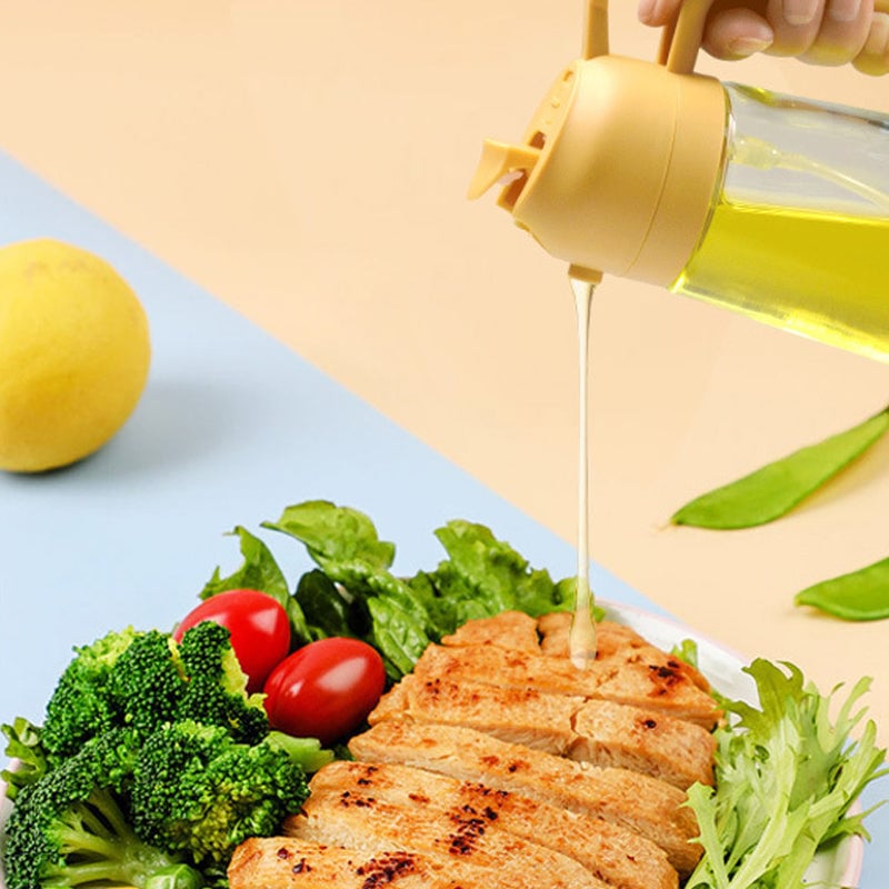 Pulverizador y dispensador de aceite de cristal 2 en 1