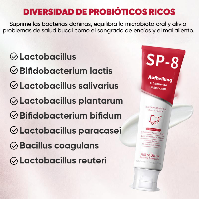 SP-8/SP-10 Pasta dental probiótica blanqueadora para la salud bucal