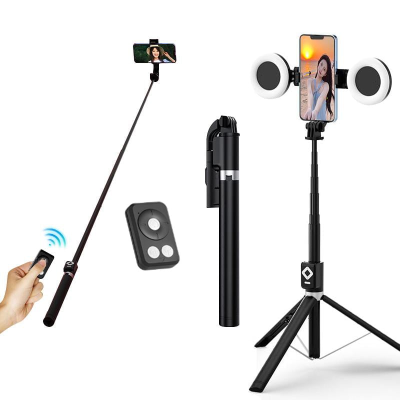 Palo Selfie 6 En 1 Con Luz De Relleno