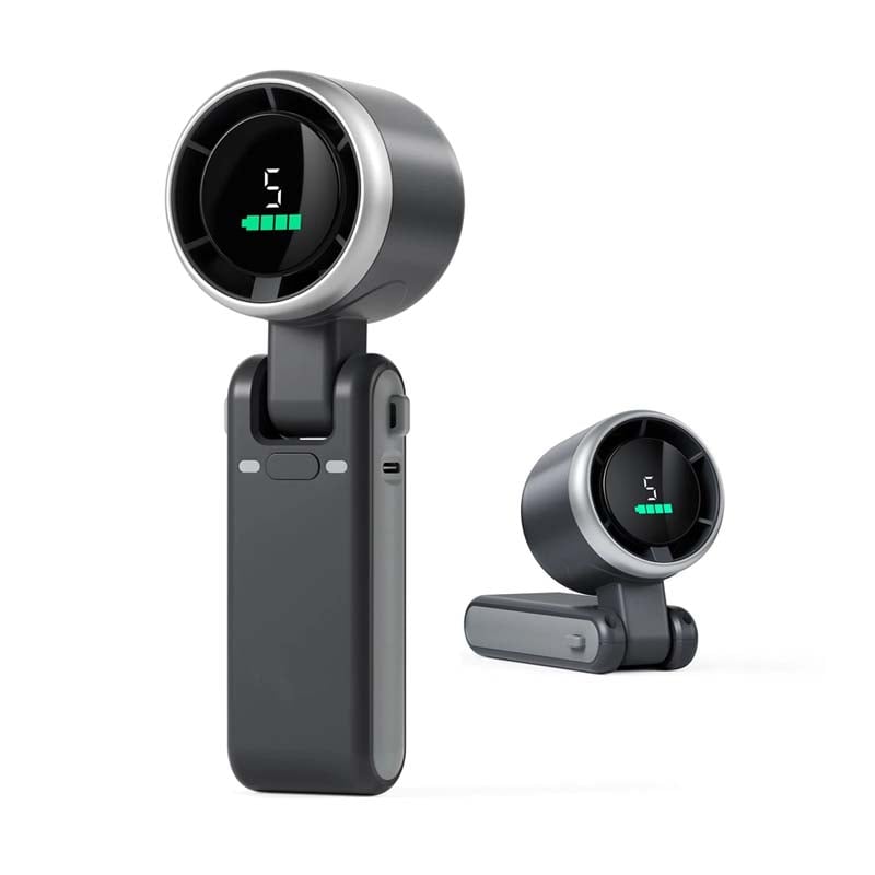 Ventilador de mano plegable de alta velocidad con turbina